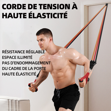 Bande élastique fitness 75 lbs corde de tension bande de résistance résistance elastique latex-barre pilates à pour etirement squat